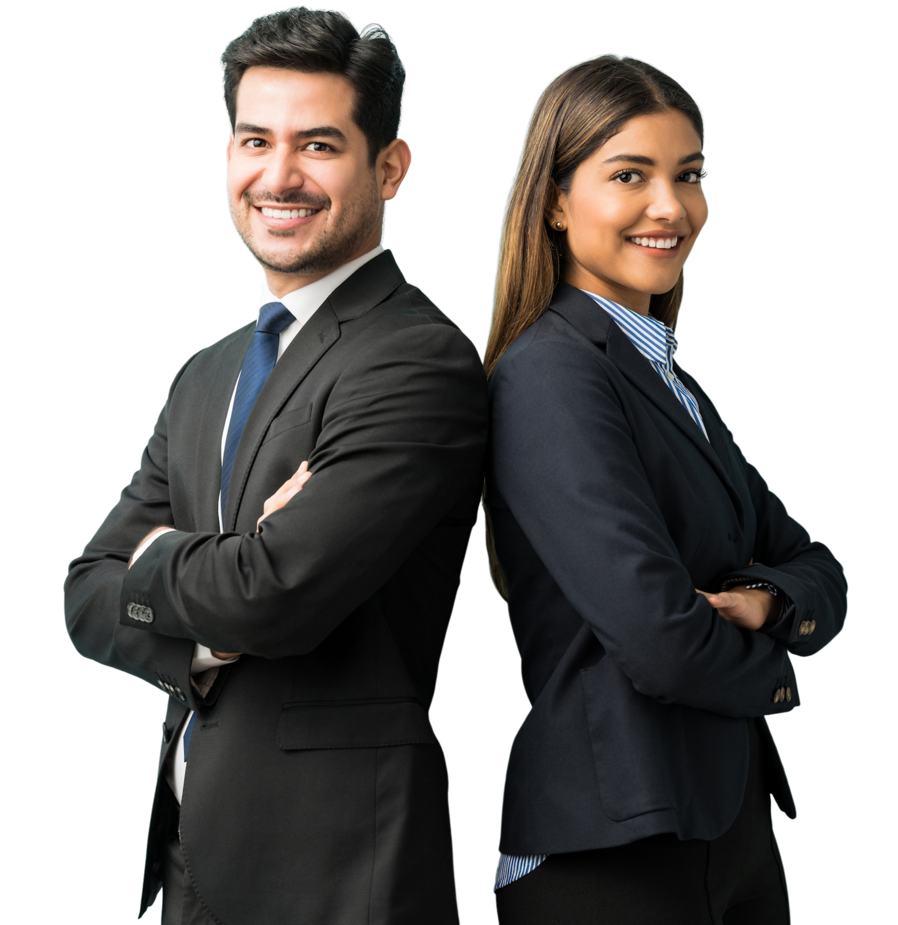 Gerentes de una pyme consultando información y resultados de su equipo